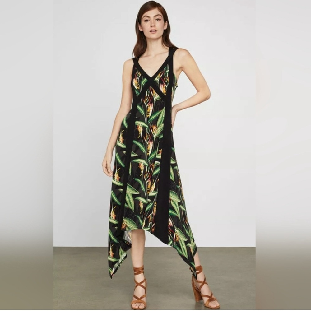 BCBG Tropical Palm Print Dress